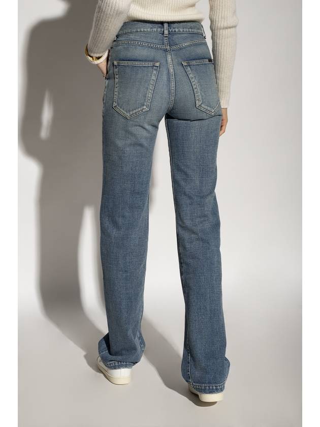 Women's Jane High Waist Straight Jeans Blue - SAINT LAURENT - BALAAN 6