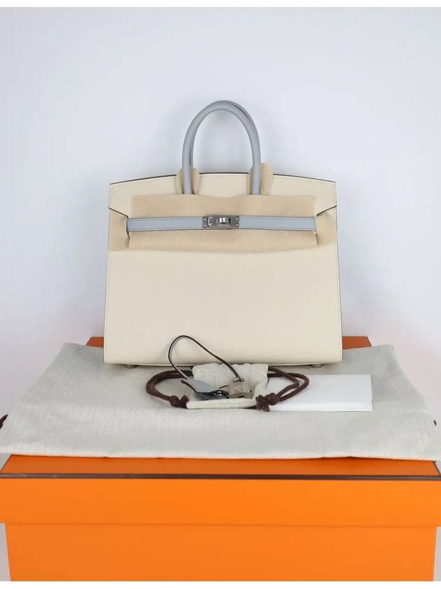 Cre Bleu Glacier Special Order Absong Birkin 25 Matte Silver B - HERMES - BALAAN 8