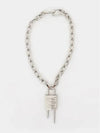 Lock Chain Necklace Silver - GIVENCHY - BALAAN 4