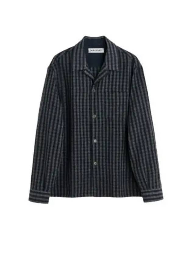 Husen Principal Check Rural Wool Long Sleeve Shirt Grey - OUR LEGACY - BALAAN 2