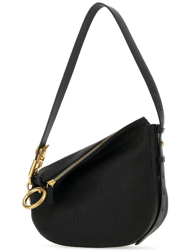 Small Knight Zipper Leather Shoulder Bag Black - BURBERRY - BALAAN 3