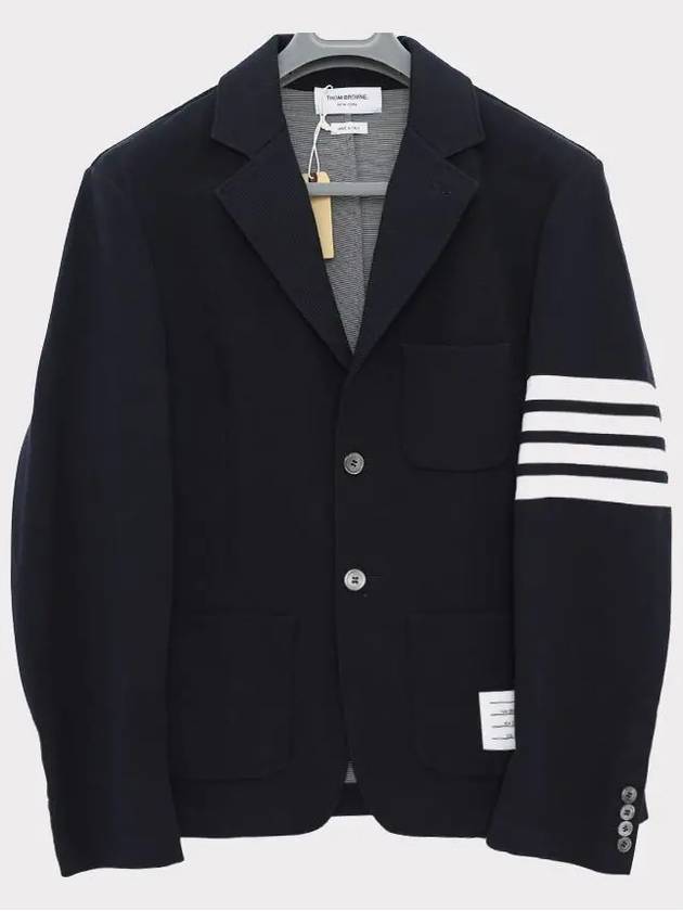 4 Bar Blazer Cotton Jacket Navy - THOM BROWNE - BALAAN 4