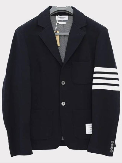 4 Bar Blazer Cotton Jacket Navy - THOM BROWNE - BALAAN 2