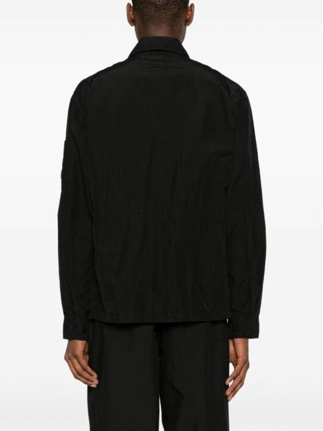 Flat Nylon Utility Over Long Sleeve Shirt Black - CP COMPANY - BALAAN 3