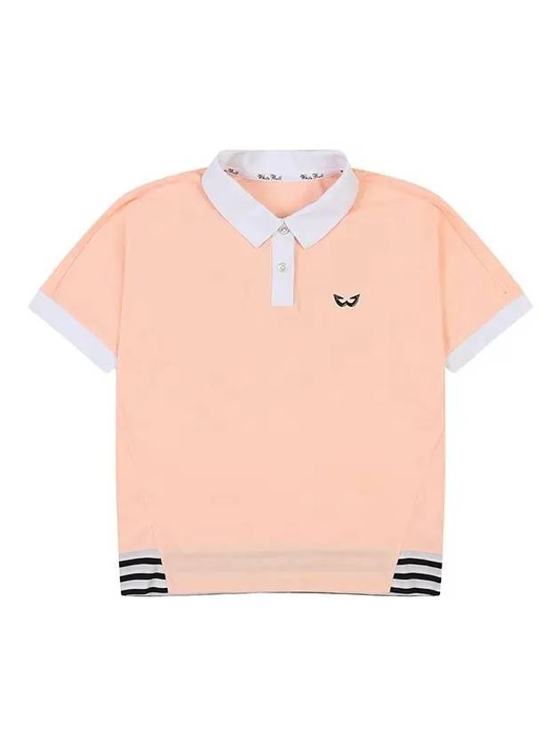 Loose fit poly golf t-shirt CORAL - WHITEBALL - BALAAN 6