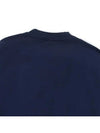 Logo Print Crew Neck Cotton Sweatshirt Navy - SPORTY & RICH - BALAAN 6