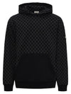 Monogram Print Hooded Black - MONCLER - BALAAN 1