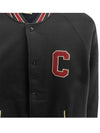 Teddy College Cotton Fleece Bomber Jacket Black - CELINE - BALAAN 6