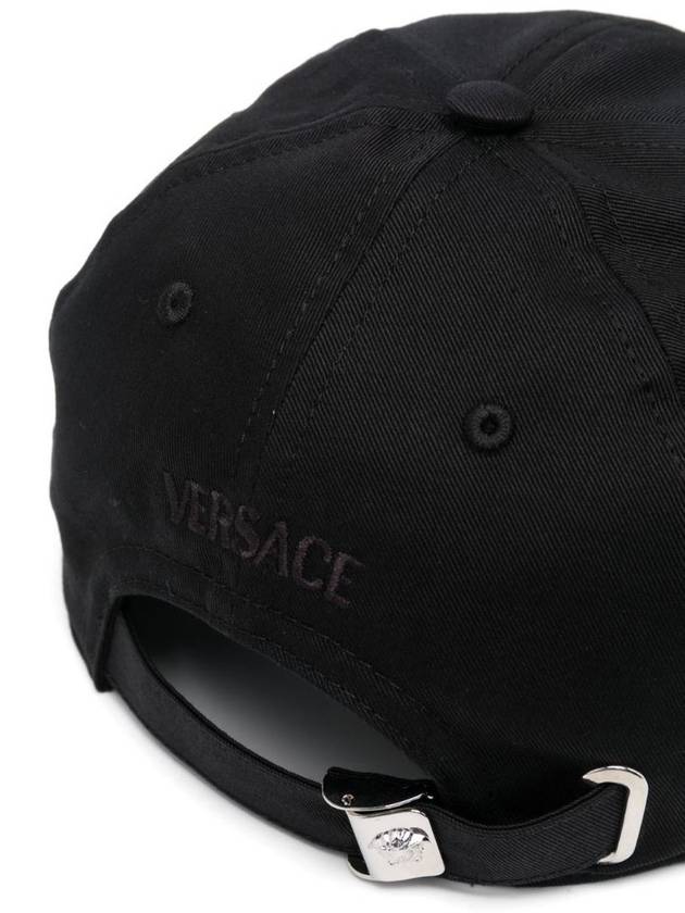 Embroidered Logo Ball Cap Black - VERSACE - BALAAN 6