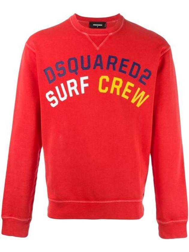 Surf Crew Sweatshirt Blue - DSQUARED2 - BALAAN 2