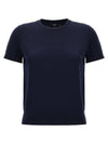 Women's Regal Wool Slim Crew Neck Short Sleeve T-Shirt Blue - THEORY - BALAAN 1