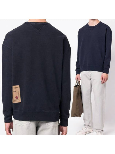 Garment Dyed Cotton Jersey Sweatshirt Navy - TEN C - BALAAN 2