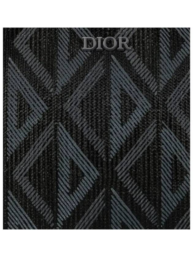 A5 Triangle CD Diamond Canvas Clutch Bag Black - DIOR - BALAAN 7