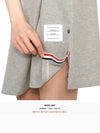 Women's Classic Pique Stripe V-Neck Cotton Tennis Dress Grey - THOM BROWNE - BALAAN 8