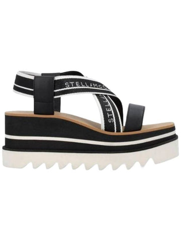 striped platform sandals black - STELLA MCCARTNEY - BALAAN 1