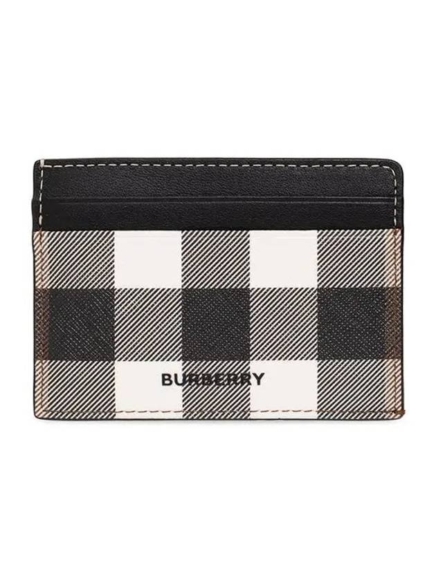 Check Print 2-tier Card Wallet Dark Burch Brown - BURBERRY - BALAAN 3