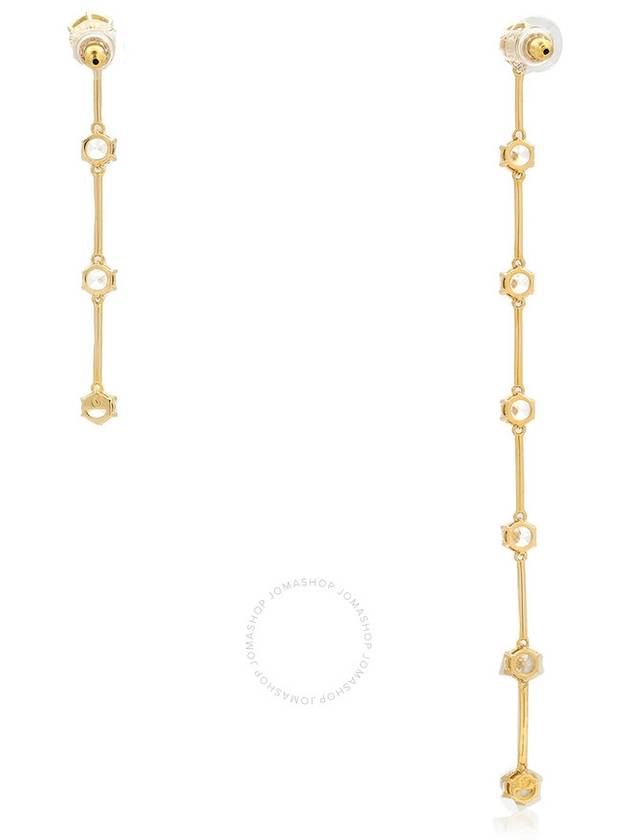 Congrella Asymmetric Drop Earrings Gold - SWAROVSKI - BALAAN 4