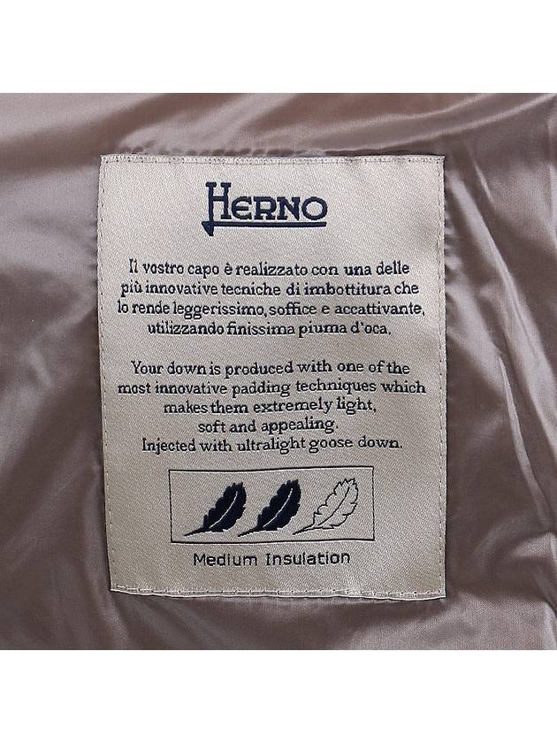 semi glossy hood padded brown - HERNO - 11