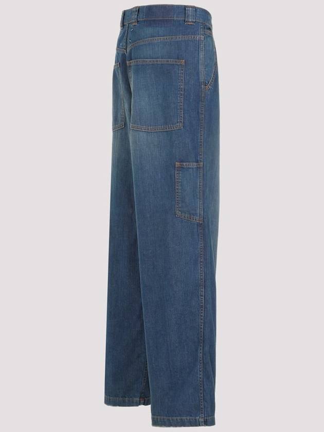 5 Pocket Straight Jeans Light Blue - MAISON MARGIELA - BALAAN 4