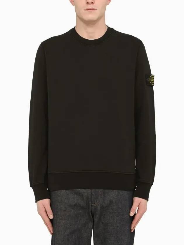 Wappen Patch Crew Neck Sweatshirt Black - STONE ISLAND - BALAAN 4