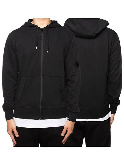 Light Fleece Lens Wappen Zip Up Hoodie Black - CP COMPANY - BALAAN 2