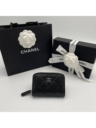 Classic zipper black caviar silver card wallet AP0216 - CHANEL - BALAAN 2