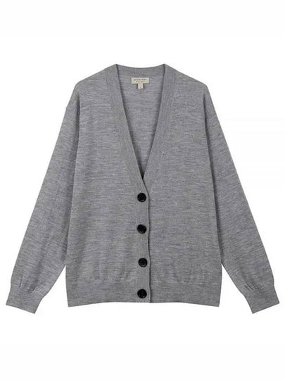 Check Elbow Cardigan Grey - BURBERRY - BALAAN 2