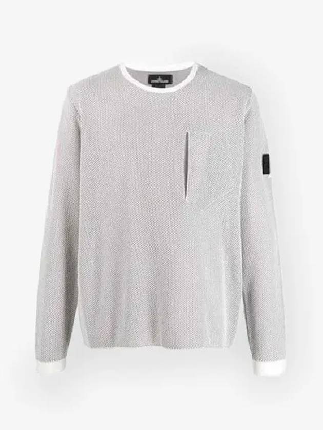 Men's Shadow Project Crewneck Lambswool Knit Top Grey - STONE ISLAND - BALAAN 2