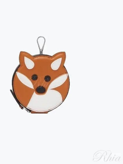 Fox Head Leather Key Holder Brown - MAISON KITSUNE - BALAAN 2