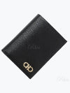 Revival Gancini Compact Half Wallet Black - SALVATORE FERRAGAMO - BALAAN 2