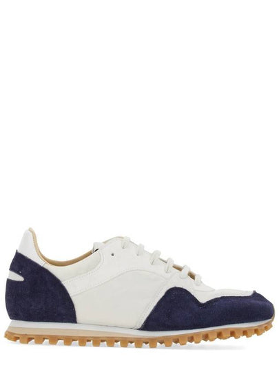 Men's Trail Leather Low Top Sneakers Navy - SPALWART - BALAAN 2