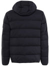 Seamless Logo Nylon Hooded Down Jacket Navy - STONE ISLAND - BALAAN 3