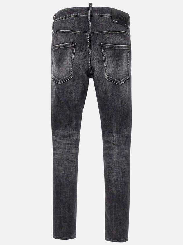 Skater Denim Straight Jeans Black - DSQUARED2 - BALAAN 4