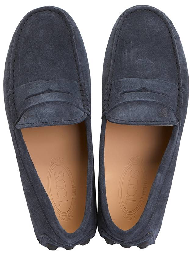 Gommino Bubble Suede Driving Shoes Blue - TOD'S - BALAAN 3