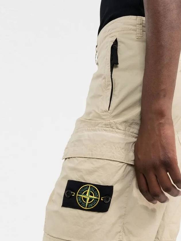 Cargo Bermuda Shorts Beige - STONE ISLAND - BALAAN 5