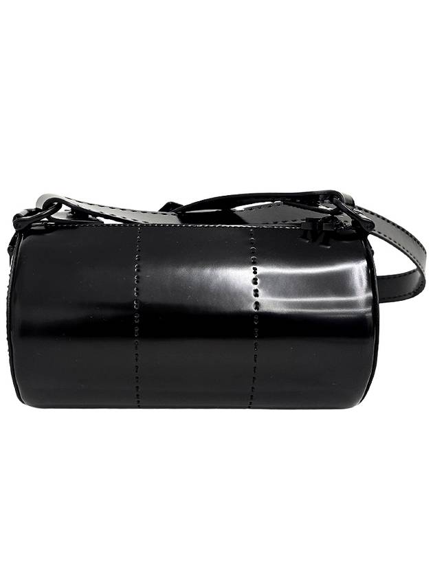 Logo Buckle Leather Shoulder Bag Black - MAX MARA - BALAAN 3