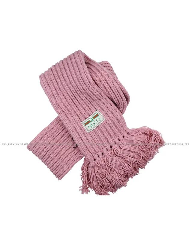 Logo Woven Muffler Pink - GUCCI - BALAAN 3