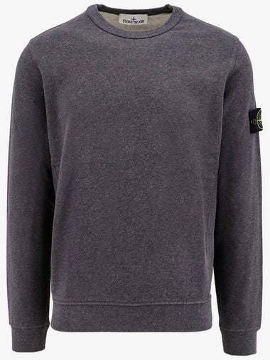 Wappen Patch Crew Neck Cotton Sweatshirt Dark Grey - STONE ISLAND - BALAAN 1