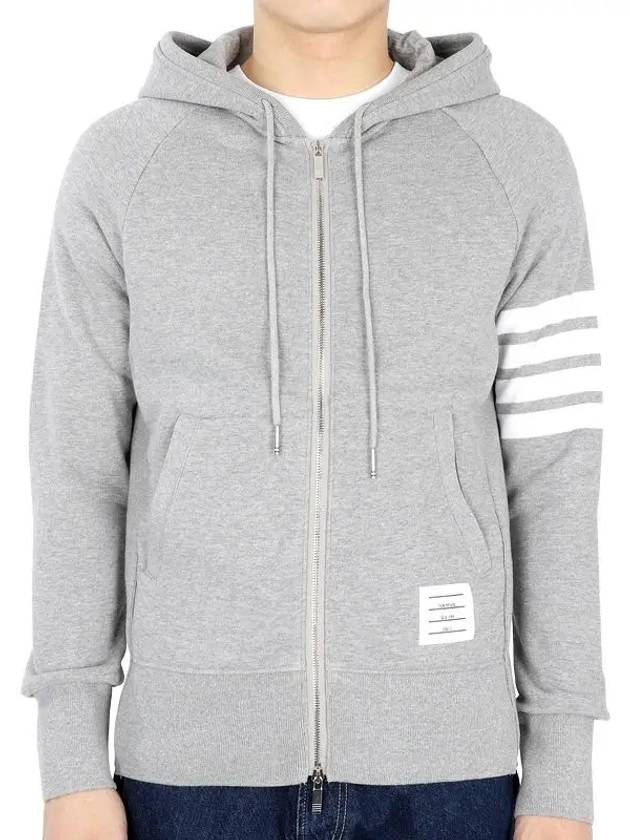 Engineered Classic Zip Up Hoodie Grey - THOM BROWNE - BALAAN 2