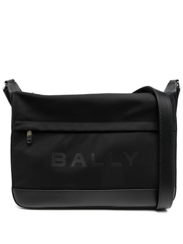 Logo Zip-Up Messenger Bag Black - BALLY - BALAAN 1