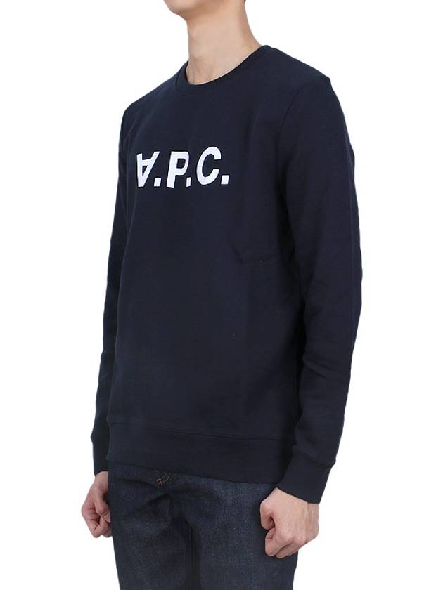 VPC Logo Crew Neck Sweatshirt Navy - A.P.C. - BALAAN 4