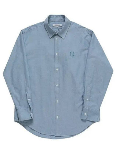 MM00405WC2047 P392 Bold Fox Head Patch Oxford Men s Shirt 1140256 - MAISON KITSUNE - BALAAN 1