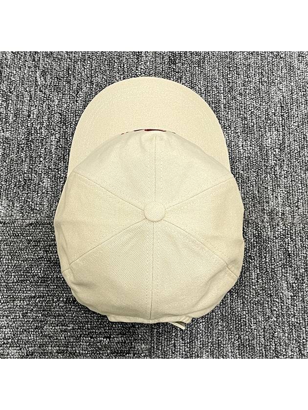 TYRONY Logo Ball Cap Hat Ecru Red CQ001XFB A3C05A ECRD - ISABEL MARANT ETOILE - BALAAN 4