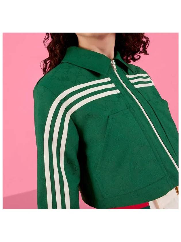 x Adidas Women s GG Trefoil Zip up Crop Jacket 702986 ZAI22 3229 - GUCCI - BALAAN 6