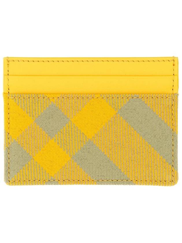 Check Card Wallet Yellow - BURBERRY - BALAAN 3