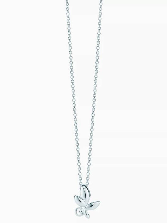 Paloma Picasso Olive Leaf Necklace Silver - TIFFANY & CO. - BALAAN 2