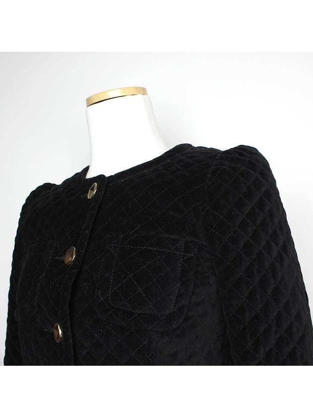 Marc by Jacobs Black Quilted Velvet Short Jacket 44 - MARC JACOBS - BALAAN 4