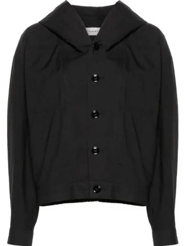 Cotton Crinkled Finish Jacket Black - LEMAIRE - BALAAN 2