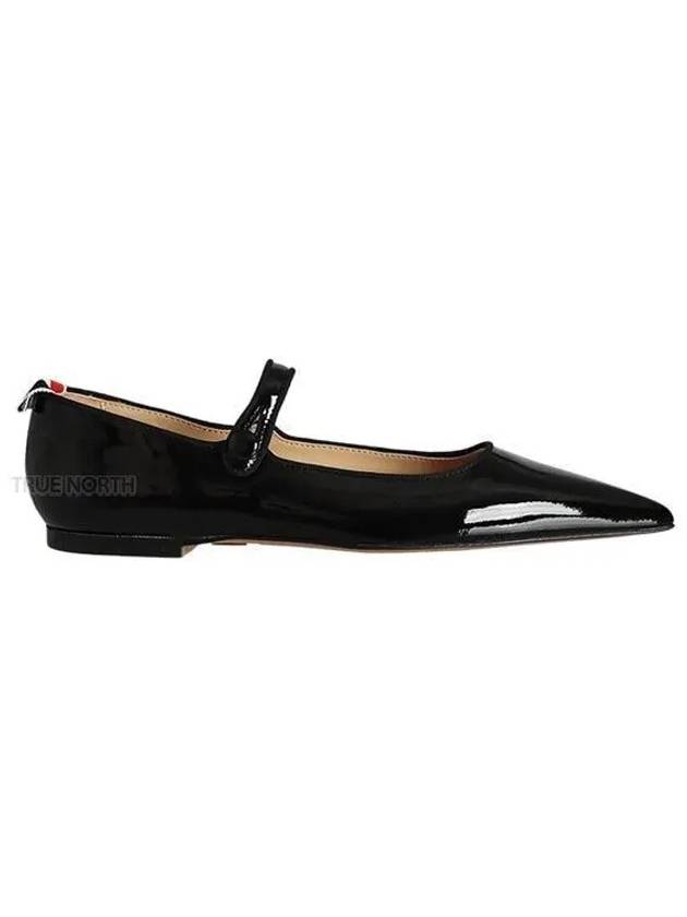 Soft Patent Leather Pointed Thom John Flat Black - THOM BROWNE - BALAAN 2