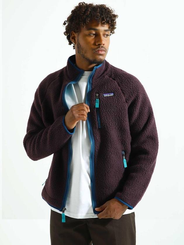 Retro Pile Fleece Zip-Up Jacket Obsidian Plum - PATAGONIA - BALAAN 4